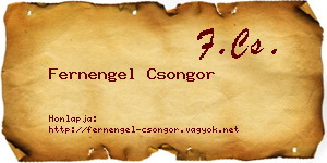 Fernengel Csongor névjegykártya