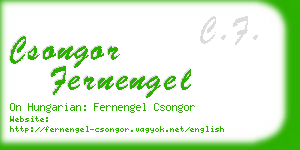 csongor fernengel business card